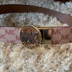 Michael Kors Blush and Gold Women's Belt